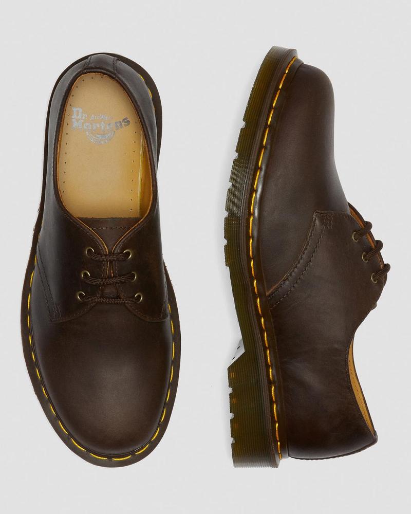 Dr Martens 1461 Crazy Horse Læder Oxford Sko Dame Brune | DK 346TCE